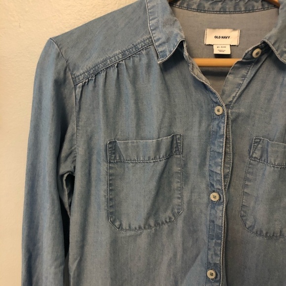 Old Navy chambray button down size XL (14) girl - Picture 3 of 5